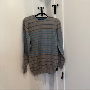 NWT Quiksilver Striped Crewneck Sweater